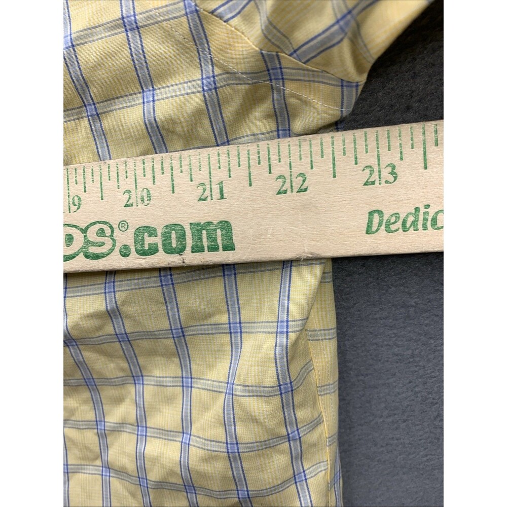 Brooks Brothers 346 The Original Polo Shirt Slim Fit Button Down Yellow Check 16 - Picture 6 of 15